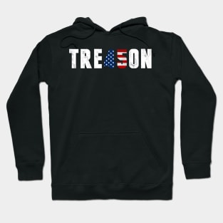 TRE45ON Treason Anti President Distressed Tshirt Hoodie